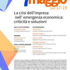 SEMINARIO II – LA GESTIONE DELLA CRISI D’IMPRESA NELLA ATTUALE GRAVE EMERGENZA ECONOMICA