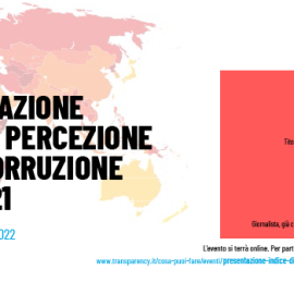 PRESENTAZIONE  INDICE DI PERCEZIONE DELLA CORRUZIONE (CPI) 2021