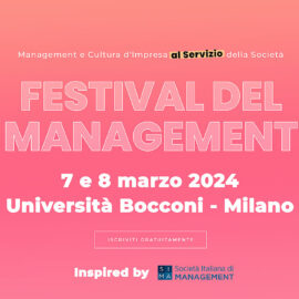 Festival del Management – 7 e 8 marzo 2024 all’Università Bocconi di Milano